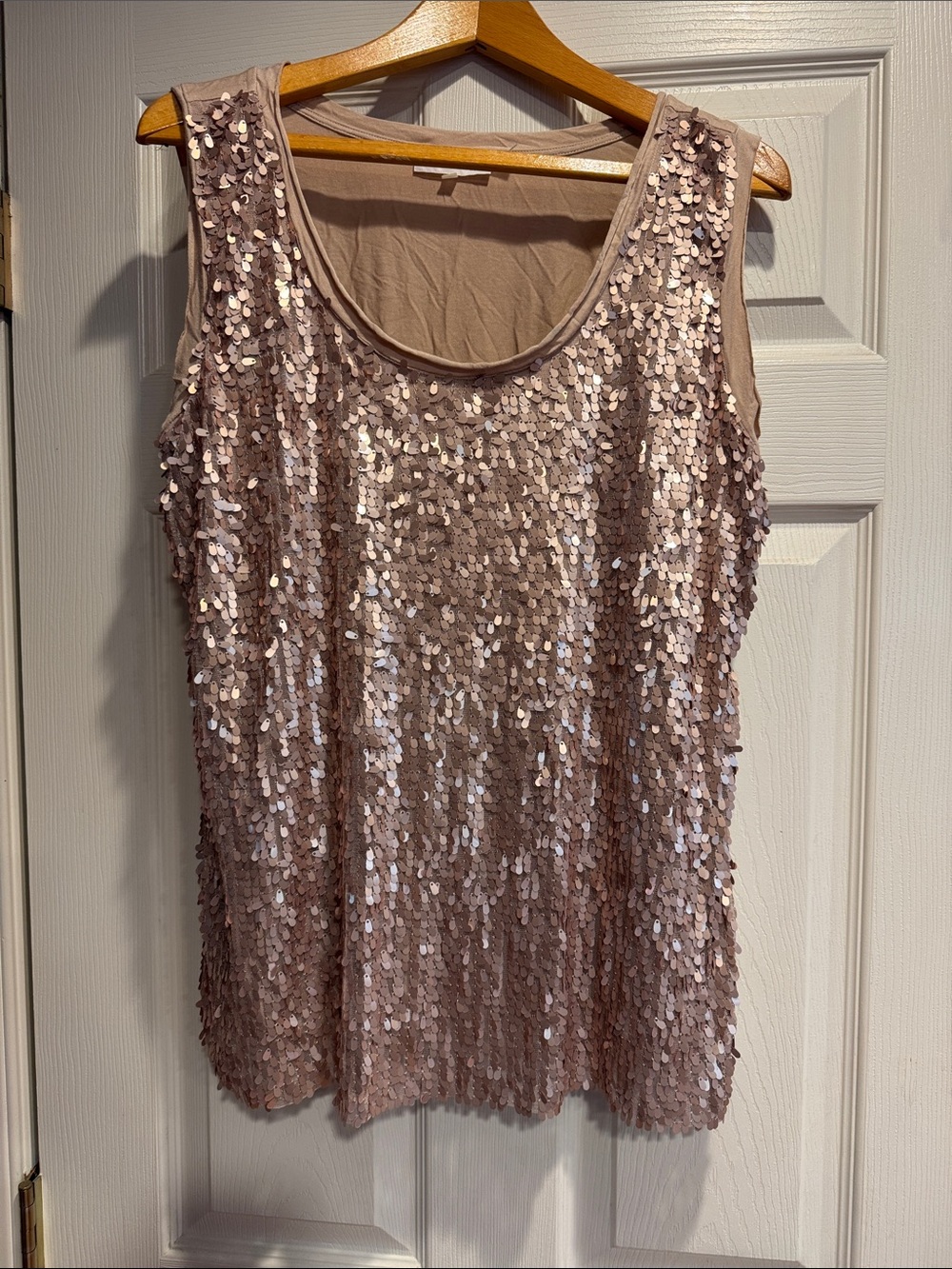 Calvin Klein Sequin Tank Top - Blush Pink